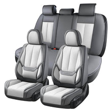 Load image into Gallery viewer, Coverado Front and Back Car Seat Covers Set Premium Faux Leather Water Resistant Lumbar Support Driver Passenger Rear Auto Seat Protectors Universal Fit