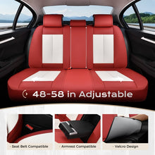 Load image into Gallery viewer, Coverado Front and Back Car Seat Covers Set Premium Faux Leather Water Resistant Lumbar Support Driver Passenger Rear Auto Seat Protectors Universal Fit