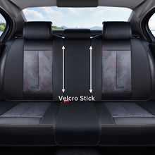 Load image into Gallery viewer, Coverado Front and Back Car Seat Covers Set Premium Faux Leather Water Resistant Lumbar Support Driver Passenger Rear Auto Seat Protectors Universal Fit