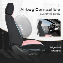 Load image into Gallery viewer, Coverado Front and Back Car Seat Covers Set Premium Faux Leather Water Resistant Lumbar Support Driver Passenger Rear Auto Seat Protectors Universal Fit