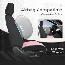 Load image into Gallery viewer, Coverado Front and Back Car Seat Covers Set Premium Faux Leather Water Resistant Lumbar Support Driver Passenger Rear Auto Seat Protectors Universal Fit