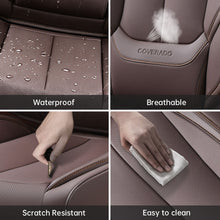 Load image into Gallery viewer, 2 Seats Coverado Front Driver and Passenger Car Seat Covers Premium Leather Auto Seat Protectors Water Resistant Universal Fit