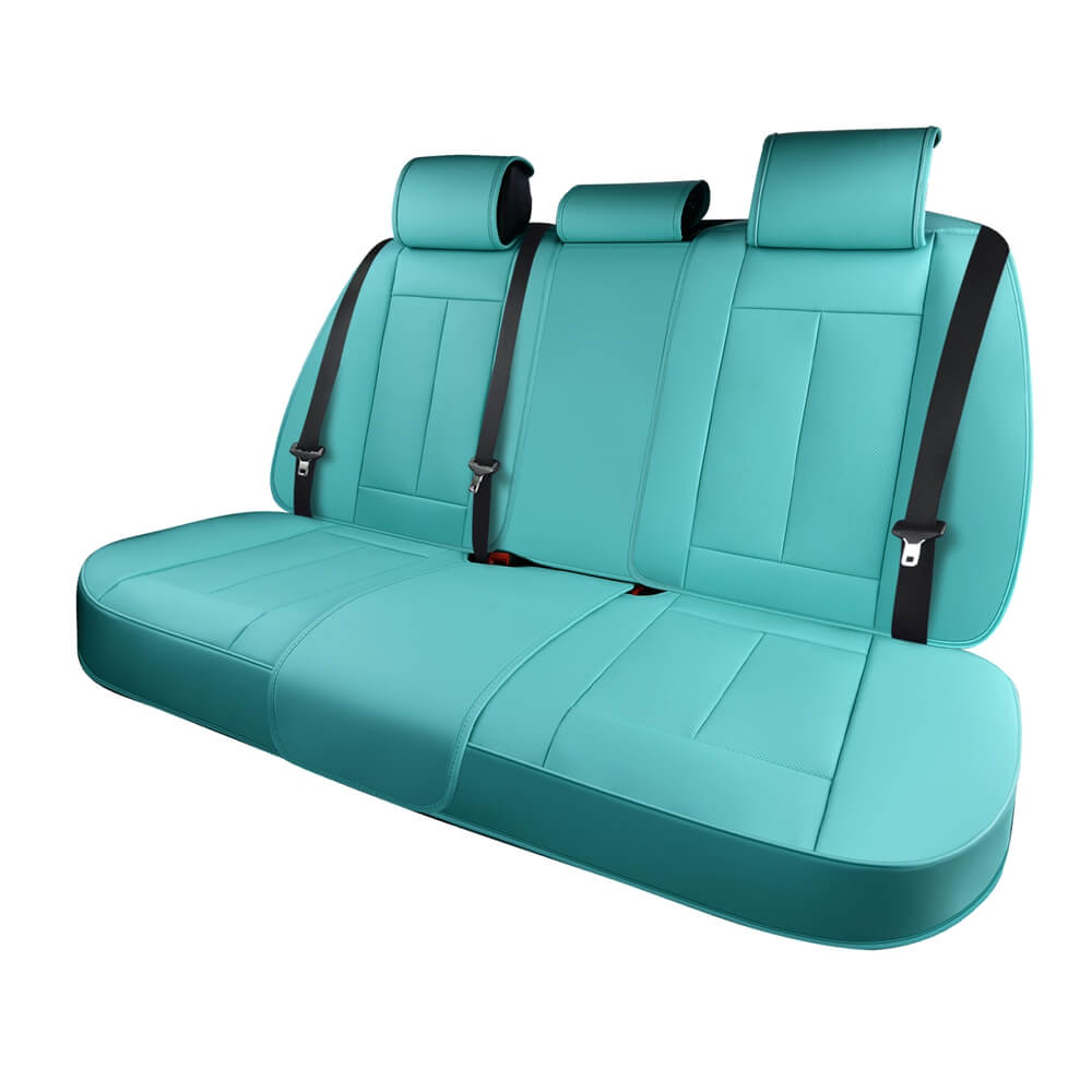Coverado Rear Seat Covers SCU003 Faux Leather Back Seat Protectors Velcro-Adjusted Universal Fit
