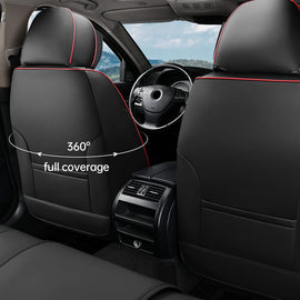 2 Seats Coverado Front Driver and Passenger Car Seat Covers Premium Leather Auto Seat Protectors Water Resistant Universal Fit
