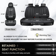 Load image into Gallery viewer, Coverado 5 Seats Front and Rear Seat Covers for Cars Full Set Lumbar Support Premium Leather Waterproof Universal Fit