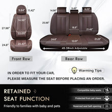 Load image into Gallery viewer, Coverado 5 Seats Front and Rear Seat Covers for Cars Full Set Lumbar Support Premium Leather Waterproof Universal Fit