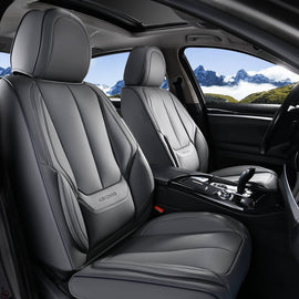 5 Seats Coverado Car Seat Covers for Cars Front and Rear Full Set with Lumbar Support Premium Leather Waterproof Auto Seat ProtectorsUniversal Fit