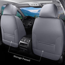 Load image into Gallery viewer, Coverado Front and Back Seat Covers Full Set 5 Seats Faux Leather &amp; Woven Fabric Breathable Universal Fit