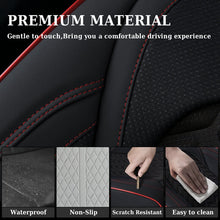 Load image into Gallery viewer, Coverado 5 Seats Car Seat Covers Front and Rear Seats Full Set Faux Leather Stylish Breathable Auto Protectors Universal Fit