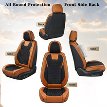 Load image into Gallery viewer, Coverado 5 Seats Car Seat Covers Front and Rear Seats Full Set Faux Leather Stylish Breathable Auto Protectors Universal Fit