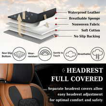 Load image into Gallery viewer, Coverado Car Seat Cover 5 Seats Full Set Stylish Breathable Faux Leather Universal Fit