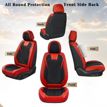 Load image into Gallery viewer, Coverado 5 Seats Car Seat Covers Front and Rear Seats Full Set Faux Leather Stylish Breathable Auto Protectors Universal Fit