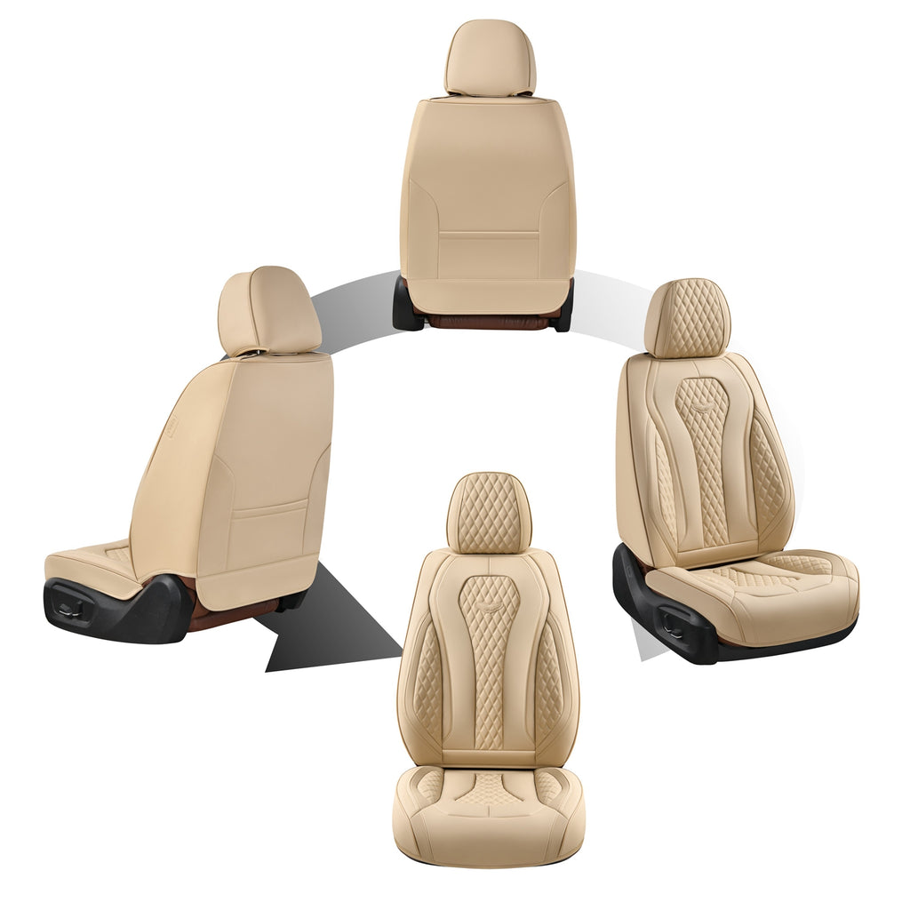 2 Seats Coverado Front Driver Passenger Premium Leather Front Car Seat Covers Water Resistant Luxury Auto Seat Protectors Universal Fit (Copy)