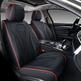 2 Seats Coverado Front Driver Passenger Premium Leather Front Car Seat Covers Water Resistant Luxury Auto Seat Protectors Universal Fit