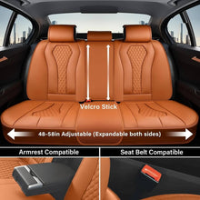 Load image into Gallery viewer, Coverado Front and Back Seat Covers for Cars Premium Leatherette Auto Seat Protectors Water Resistant Universal Fit