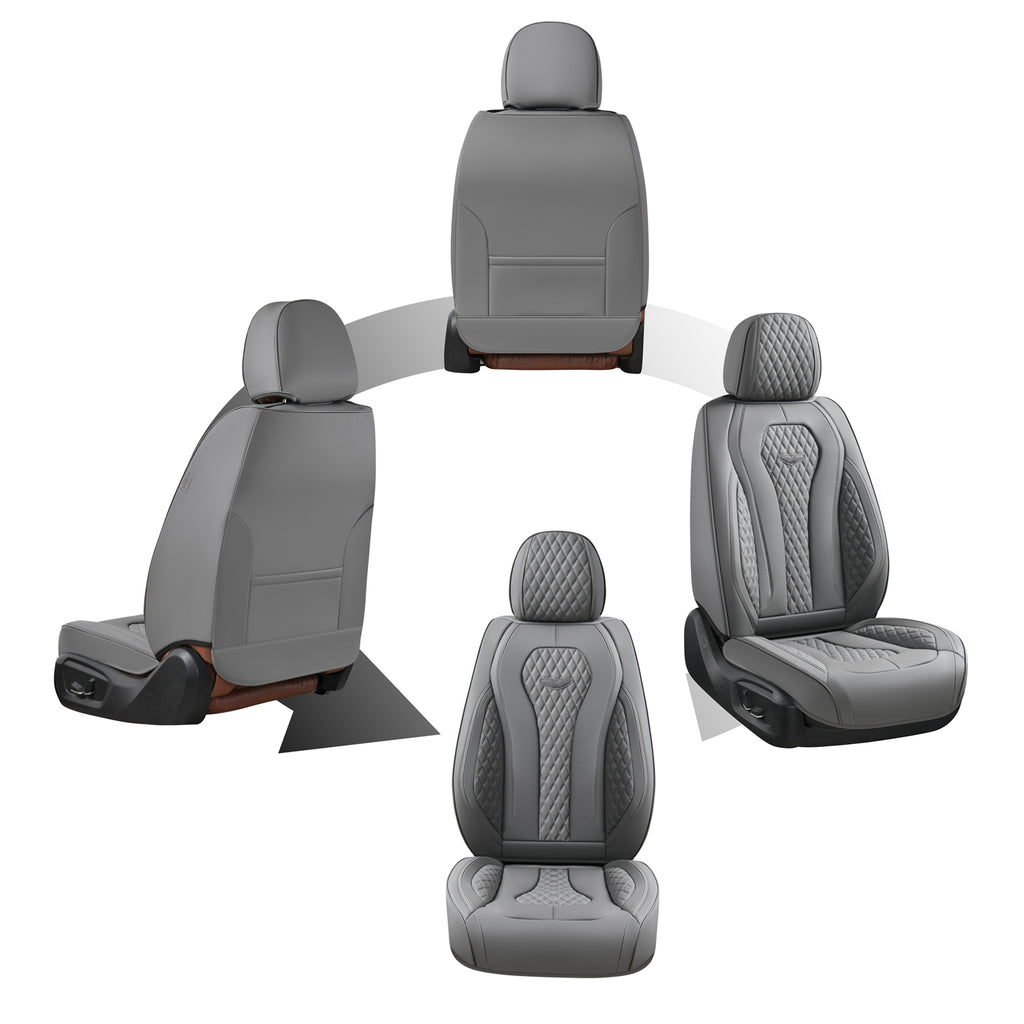 2 Seats Coverado Front Driver Passenger Premium Leather Front Car Seat Covers Water Resistant Luxury Auto Seat Protectors Universal Fit (Copy)