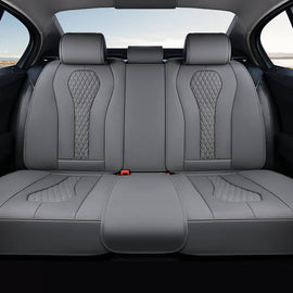 Coverado SCU018 Rear Seat Covers Car Back Seat Covers Waterproof Premium Leather Auto Seat Protector Universal Fit