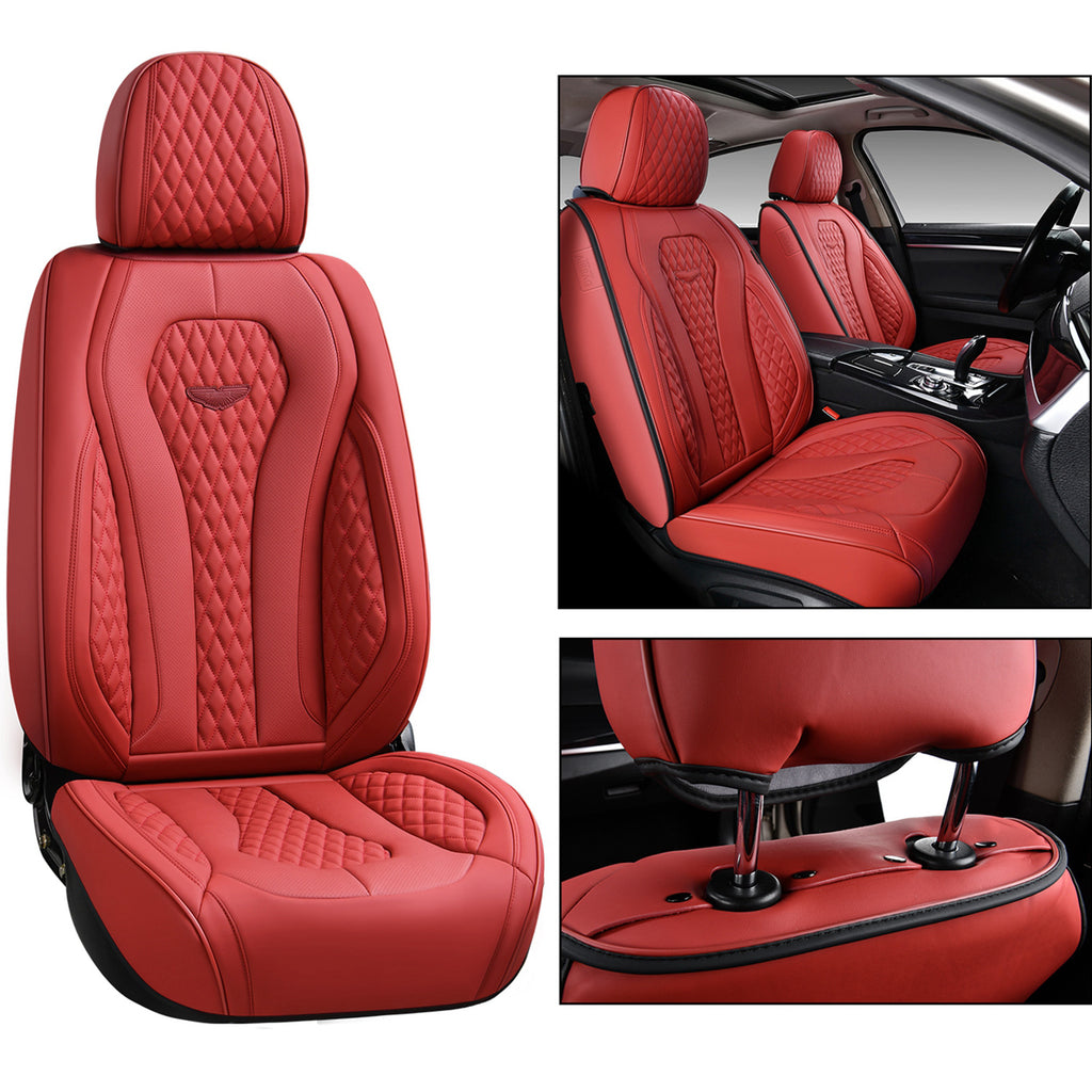 2 Seats Coverado Front Driver Passenger Premium Leather Front Car Seat Covers Water Resistant Luxury Auto Seat Protectors Universal Fit (Copy)