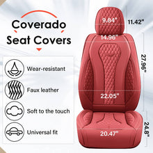 Load image into Gallery viewer, 2 Seats Coverado Front Driver Passenger Premium Leather Front Car Seat Covers Water Resistant Luxury Auto Seat Protectors Universal Fit (Copy)
