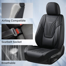 Load image into Gallery viewer, Coverado Leather 5 Seats Car Seat Covers with Lumbar Support Breathable Front and Back Full Set Universal Fit