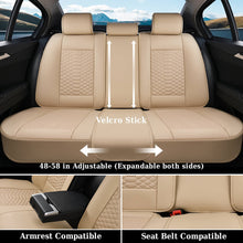 Load image into Gallery viewer, 5 Seats Coverado Car Leather Seat Covers Fashion Front and Rear Leatherette Full Set Water Resistant Universal Fit