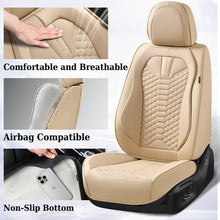 Load image into Gallery viewer, 5 Seats Coverado Car Leather Seat Covers Fashion Front and Rear Leatherette Full Set Water Resistant Universal Fit