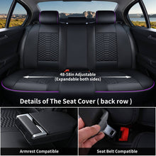 Load image into Gallery viewer, 5 Seats Coverado Car Leather Seat Covers Fashion Front and Rear Leatherette Full Set Water Resistant Universal Fit