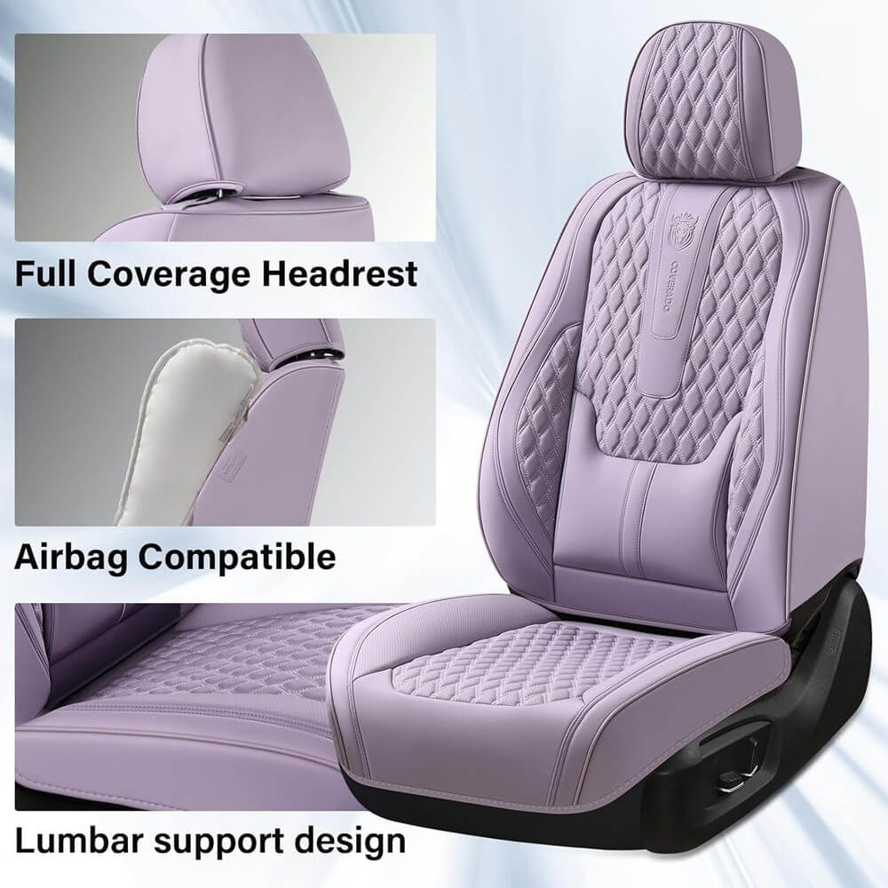 5 Seats Coverado Auto Seat Covers Premium Leather Waterproof Full Set Front and Rear Car Seat Protectors Interior Accessories Universal Fit