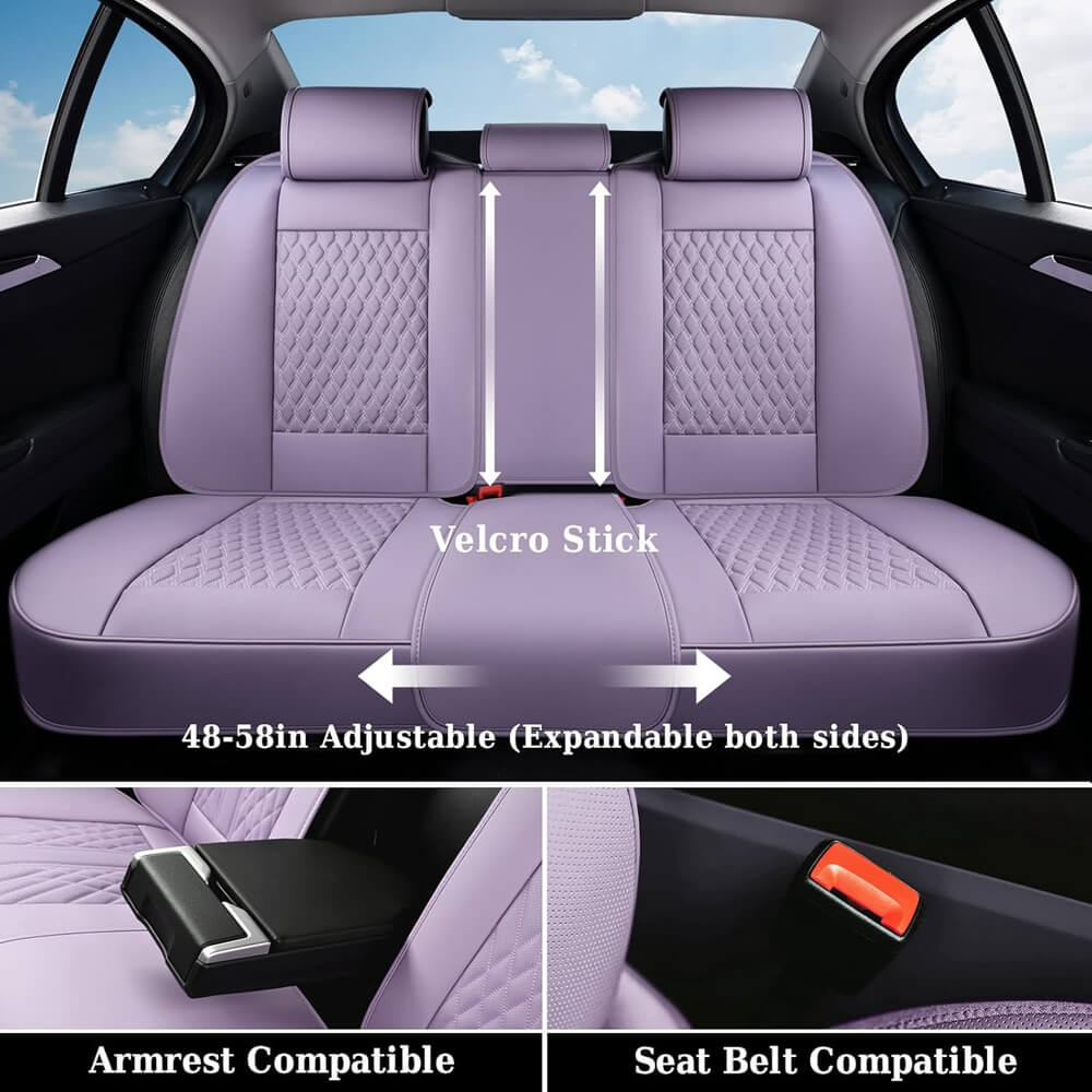 5 Seats Coverado Auto Seat Covers Premium Leather Waterproof Full Set Front and Rear Car Seat Protectors Interior Accessories Universal Fit