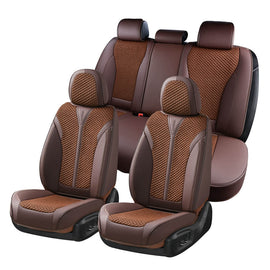 50% OFF🔥🔥 Coverado Seats Full Set Seat Covers Leather & PE Technology Universal Fit