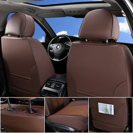 50% OFF🔥🔥 Coverado Front Seat Covers 2 Pieces Leather & PE Technology Universal Fit