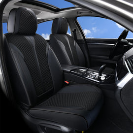 50% OFF🔥🔥 Coverado Front Seat Covers 2 Pieces Leather & PE Technology Universal Fit