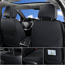 50% OFF🔥🔥 Coverado Front Seat Covers 2 Pieces Leather & PE Technology Universal Fit