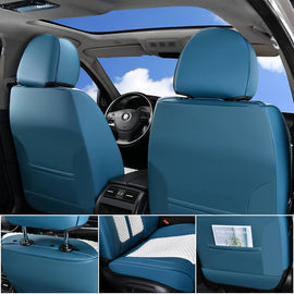 50% OFF🔥🔥 Coverado Front Seat Covers 2 Pieces Leather & PE Technology Universal Fit