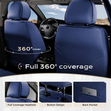 Load image into Gallery viewer, Coverado Leather Front and Back Seat Covers Fashion Water Resistant Auto Seat Protectors Universal Fit