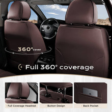 Load image into Gallery viewer, Coverado Leather Front and Back Seat Covers Fashion Water Resistant Auto Seat Protectors Universal Fit