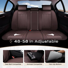 Load image into Gallery viewer, Coverado Leather Front and Back Seat Covers Fashion Water Resistant Auto Seat Protectors Universal Fit