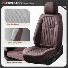 Load image into Gallery viewer, Coverado Leather Front and Back Seat Covers Fashion Water Resistant Auto Seat Protectors Universal Fit