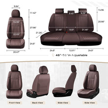 Load image into Gallery viewer, Coverado Leather Front and Back Seat Covers Fashion Water Resistant Auto Seat Protectors Universal Fit