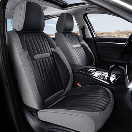 Coverado Front Leather Car Seat Covers Fashion Water Resistant Auto Seat Cover Universal Fit