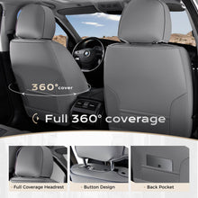 Load image into Gallery viewer, Coverado Leather Front and Back Seat Covers Fashion Water Resistant Auto Seat Protectors Universal Fit