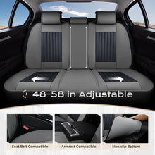 Load image into Gallery viewer, Coverado Leather Front and Back Seat Covers Fashion Water Resistant Auto Seat Protectors Universal Fit