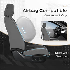 Coverado Front Leather Car Seat Covers Fashion Water Resistant Auto Seat Cover Universal Fit