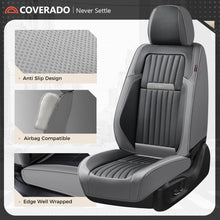 Load image into Gallery viewer, Coverado Leather Front and Back Seat Covers Fashion Water Resistant Auto Seat Protectors Universal Fit