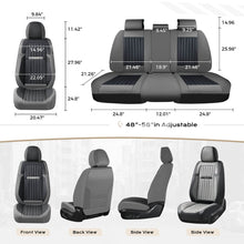 Load image into Gallery viewer, Coverado Leather Front and Back Seat Covers Fashion Water Resistant Auto Seat Protectors Universal Fit
