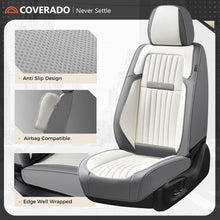Load image into Gallery viewer, Coverado Leather Front and Back Seat Covers Fashion Water Resistant Auto Seat Protectors Universal Fit