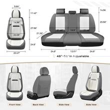 Load image into Gallery viewer, Coverado Leather Front and Back Seat Covers Fashion Water Resistant Auto Seat Protectors Universal Fit