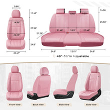 Load image into Gallery viewer, Coverado Leather Front and Back Seat Covers Fashion Water Resistant Auto Seat Protectors Universal Fit