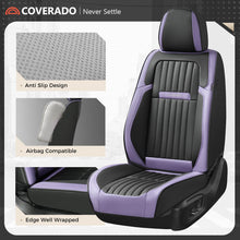 Load image into Gallery viewer, Coverado Leather Front and Back Seat Covers Fashion Water Resistant Auto Seat Protectors Universal Fit