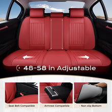 Load image into Gallery viewer, Coverado Leather Front and Back Seat Covers Fashion Water Resistant Auto Seat Protectors Universal Fit